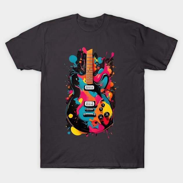 Splash Guitar T-Shirt by newbeltane